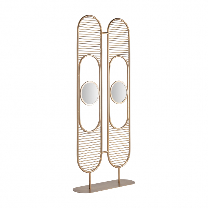 Paravan Art Deco Metal Auriu Sticla|Paravane Decorative Elegante [2]