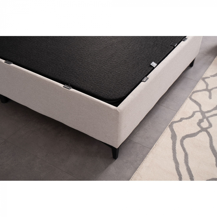 Pat cu depozitare bej Frame 120x200 cm [7]