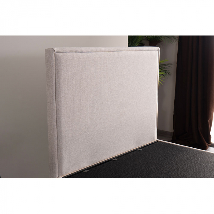 Pat cu depozitare bej Frame 120x200 cm [6]