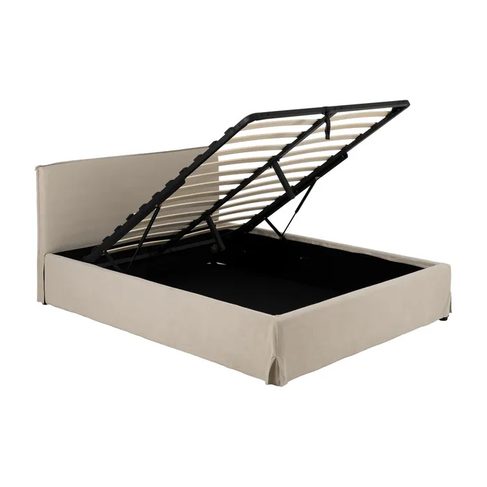 Pat cu depozitare modern|Mobilier dormitor textil [3]