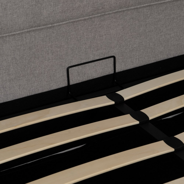 Pat tapitat gri cu depozitare [7]