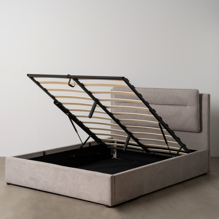 Pat tapitat gri cu depozitare [2]