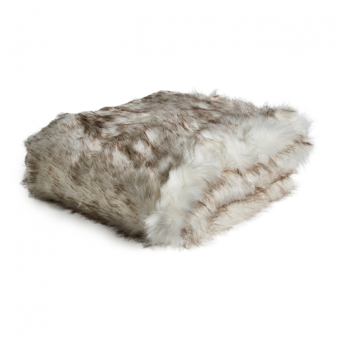 Patura microfibra blana bizon|Paturi decorative [1]