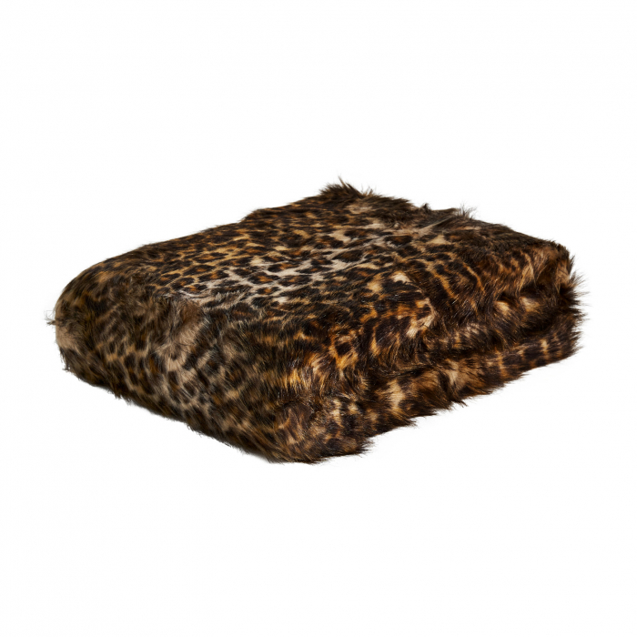 Patura blana leopard scandinava | Paturi decorative [1]
