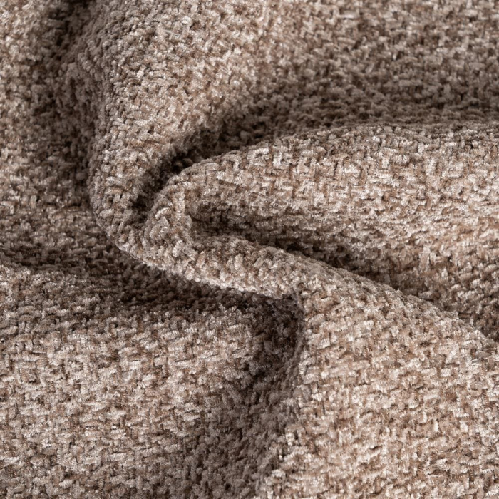 Pătură maro din stofă cu finisaj satinat și franjuri [4]