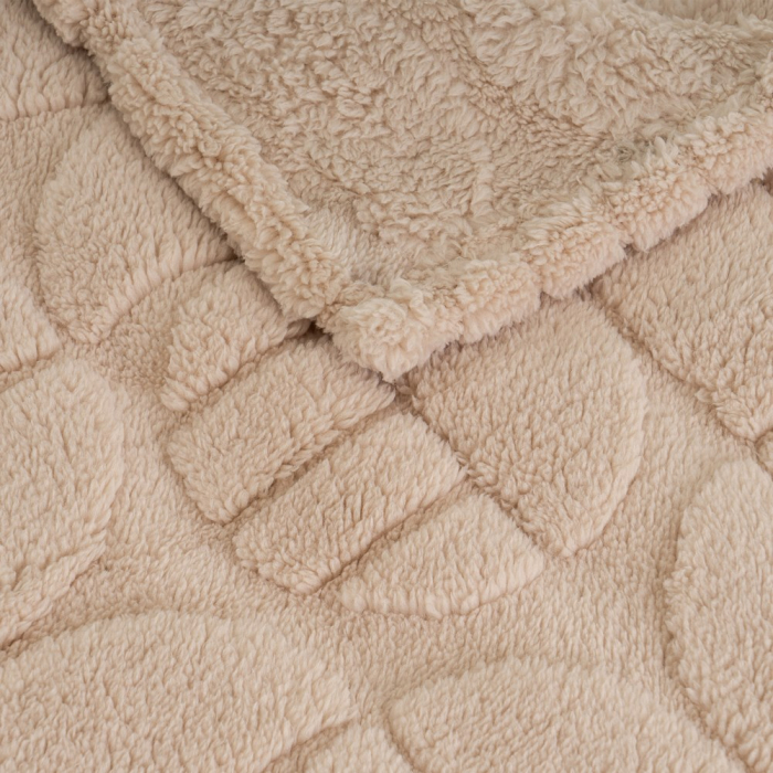 Patura sherpa gri cu model jacquard [2]