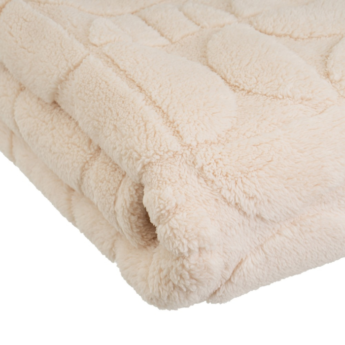 Patura sherpa nisip cu model jacquard [3]
