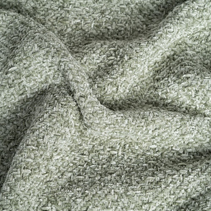 Pătură verde salvie din stofă cu finisaj satinat și franjuri [4]