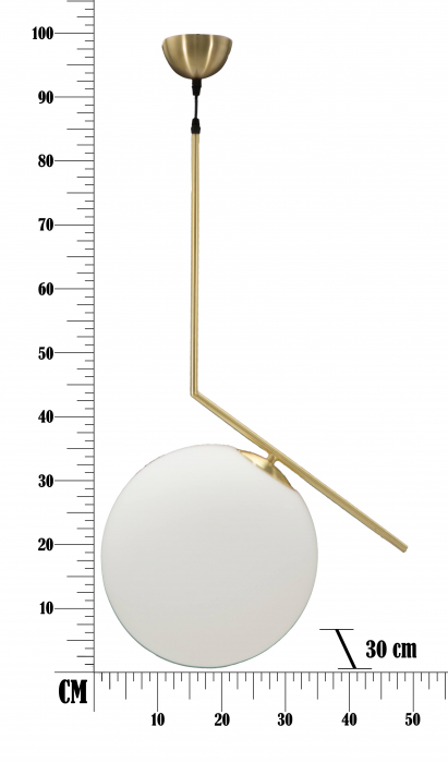 Pendul Glamy, fier/sticla, auriu/alb - creativdeco.ro [8]