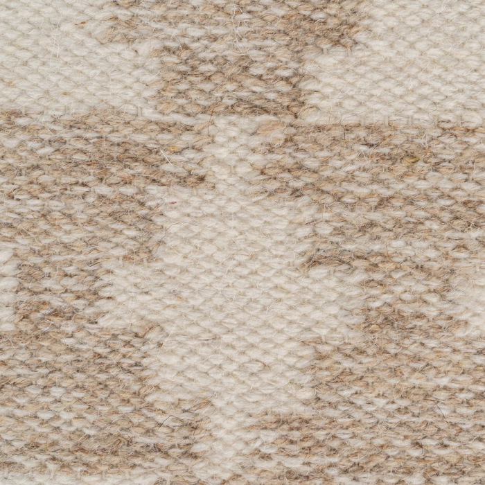 Pernă decorativă alb natural din lână și bumbac cu model geometric 45x45 cm [4]