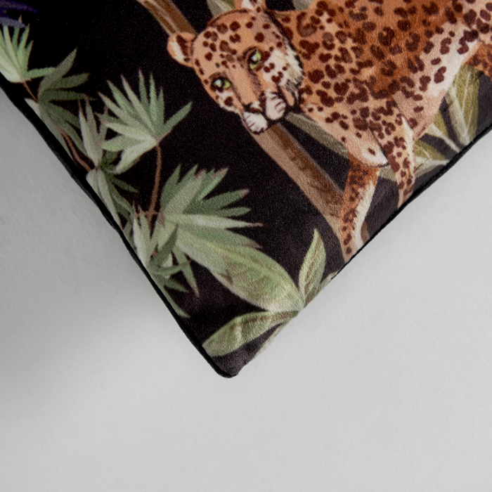 Perna decorativa catifea neagra provensala|Perne elegante de calitate [2]