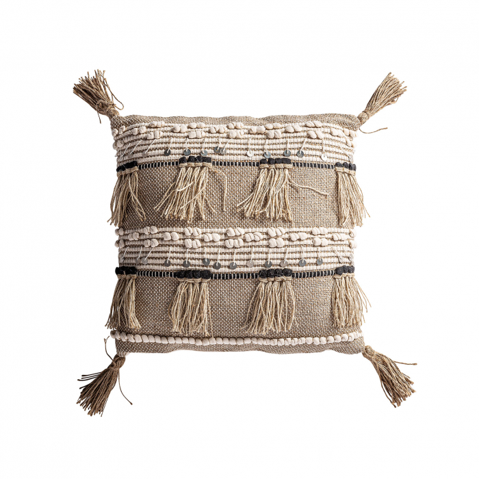 Perna decorativa iuta alb natural vintage|Perne rustice elegante [1]