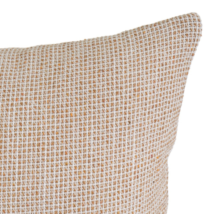 Pernă maro cu model în carouri din poliester 50x30 cm [3]