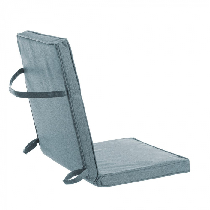 Perna de scaun albastru texturat – 90x40x4 cm, impermeabilă, cu spătar jos [3]
