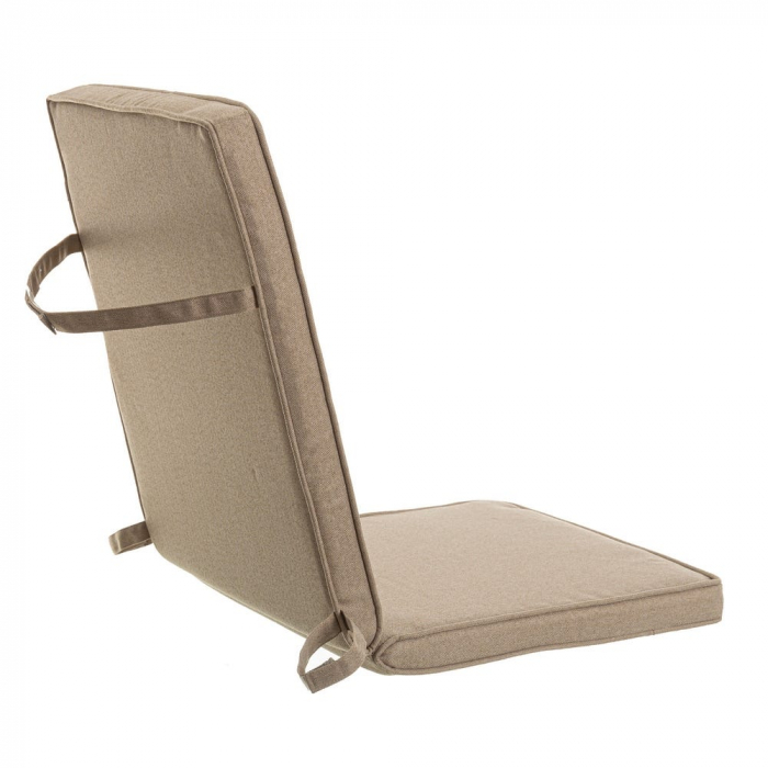 Perna de scaun bej uni – 90x40x4 cm, cu spătar jos, impermeabilă [3]