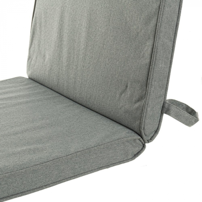 Perna de scaun gri texturat – 90x40x4 cm, impermeabilă, cu spătar jos [2]