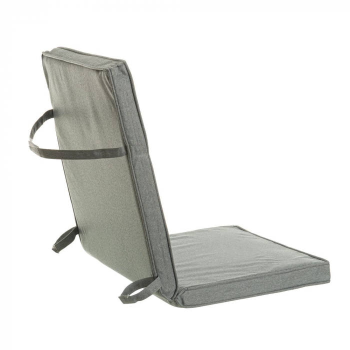 Perna de scaun gri texturat – 90x40x4 cm, impermeabilă, cu spătar jos [3]