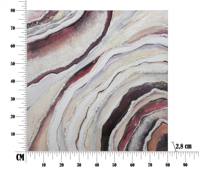 Pictura abstracta Redy, panza, rosu multicolor - creativdeco.ro [6]