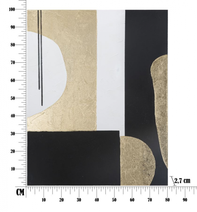 Pictura pe panza Obix, lemn pin, negru auriu - CreativDeco.ro [6]