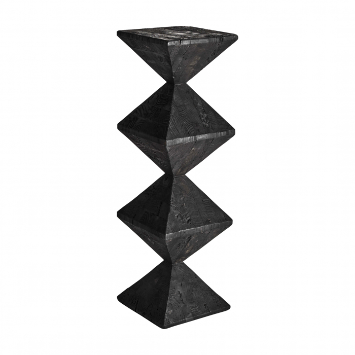 Piedestal Art Deco lemn reciclat negru|Piedestale elegante [2]