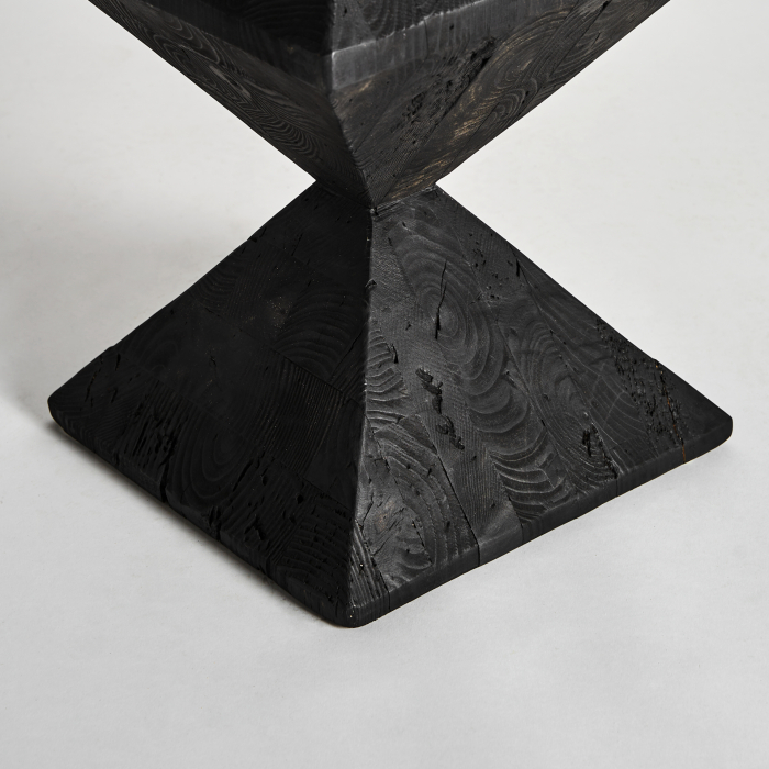 Piedestal Art Deco lemn reciclat negru|Piedestale elegante [4]