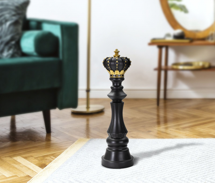 Rege sah negru-auriu inalt decorativ - CreativDeco.ro [5]