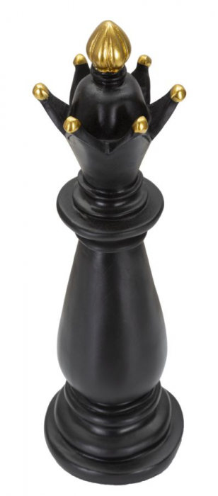 Piesa sah Nebun decorativa negru-auriu - CreativDeco.ro [2]
