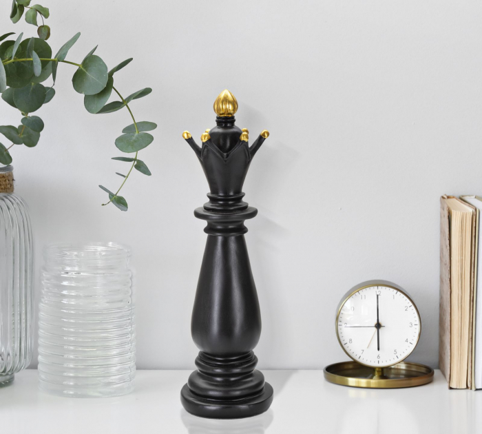 Piesa sah Nebun decorativa negru-auriu - CreativDeco.ro [5]