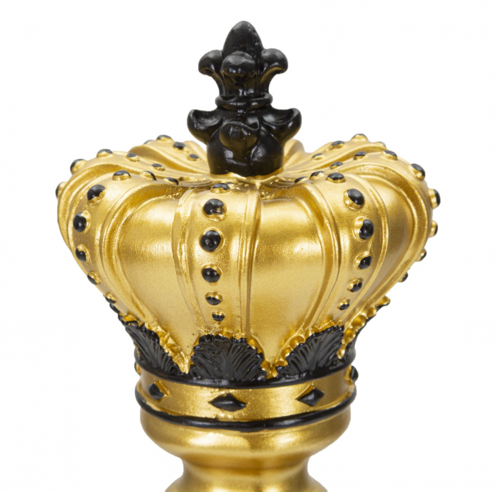 Piesa Rege sah auriu-negru ornamentala - CreativDeco.ro   [3]