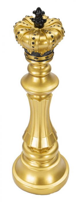 Piesa Rege sah auriu-negru ornamentala - CreativDeco.ro   [2]