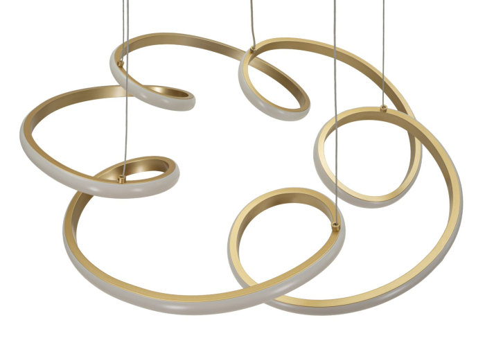 Plafonieră LED aurie design circular [4]