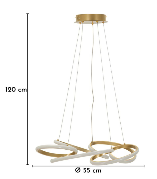 Plafonieră LED aurie design circular [6]