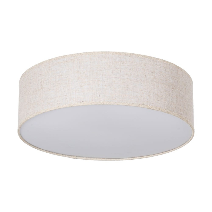 Plafoniera din metal si in off-white tambur cu difuzor opal – profil plat [1]