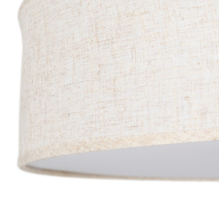Plafoniera din metal si in off-white tambur texturat cu difuzor opal – diametru mare [3]