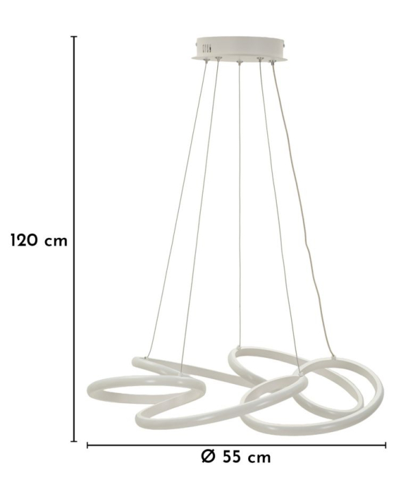Plafonieră LED albă design circular [6]