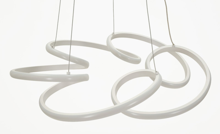 Plafonieră LED albă design circular [3]
