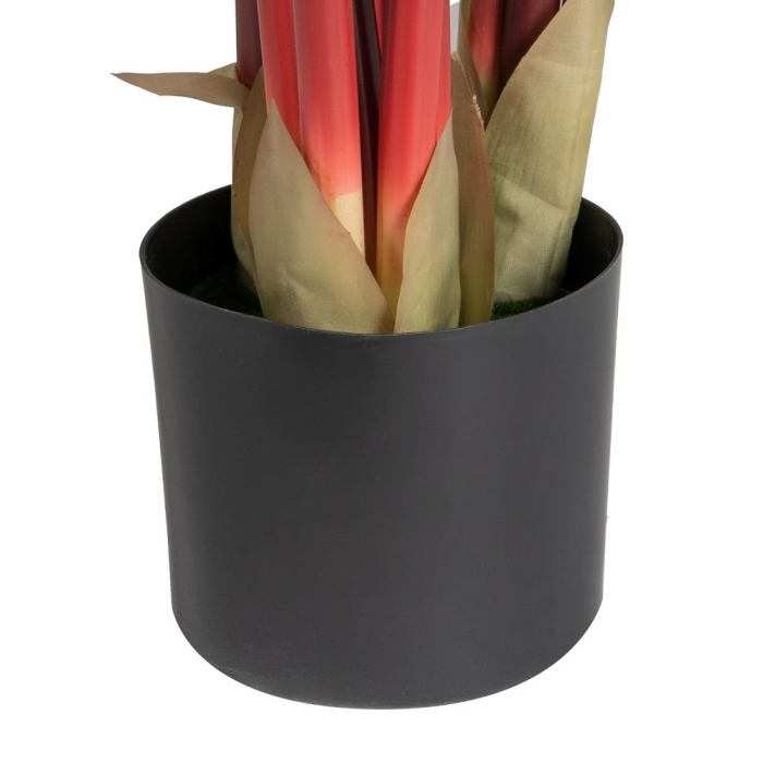 Plantă artificială Alocasia cu frunze mari și tulpini roșcate [6]