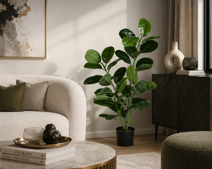 Plantă artificială decorativă cu frunze ovale lucioase [2]