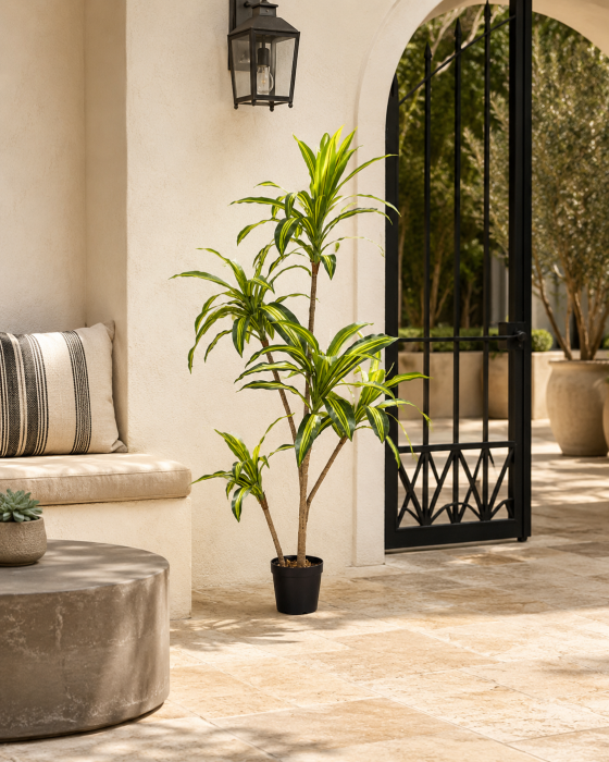 Plantă artificială Dracena pentru exterior cu frunze dungate [2]
