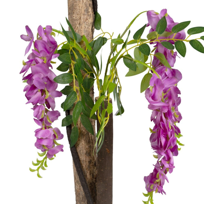 Plantă artificială Glicină cu flori roz mov curgătoare [5]