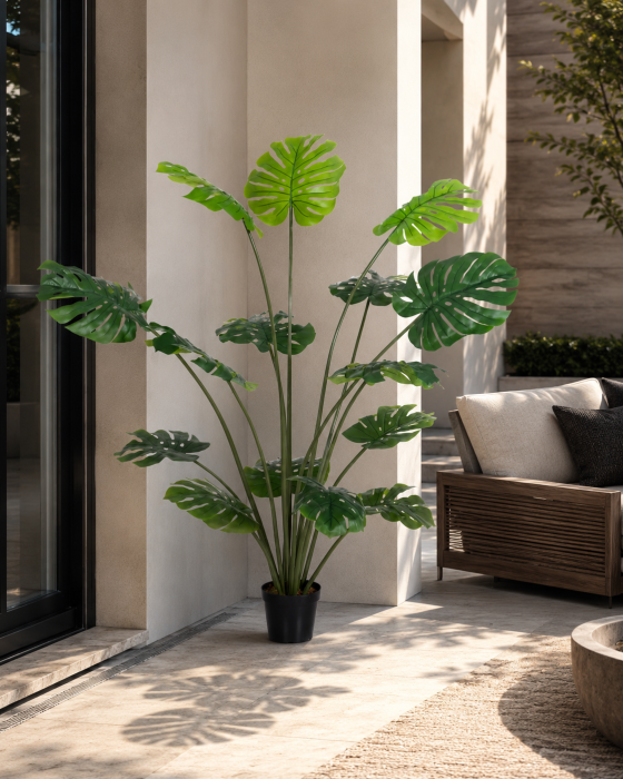 Plantă artificială Monstera pentru exterior cu frunze tropicale [2]