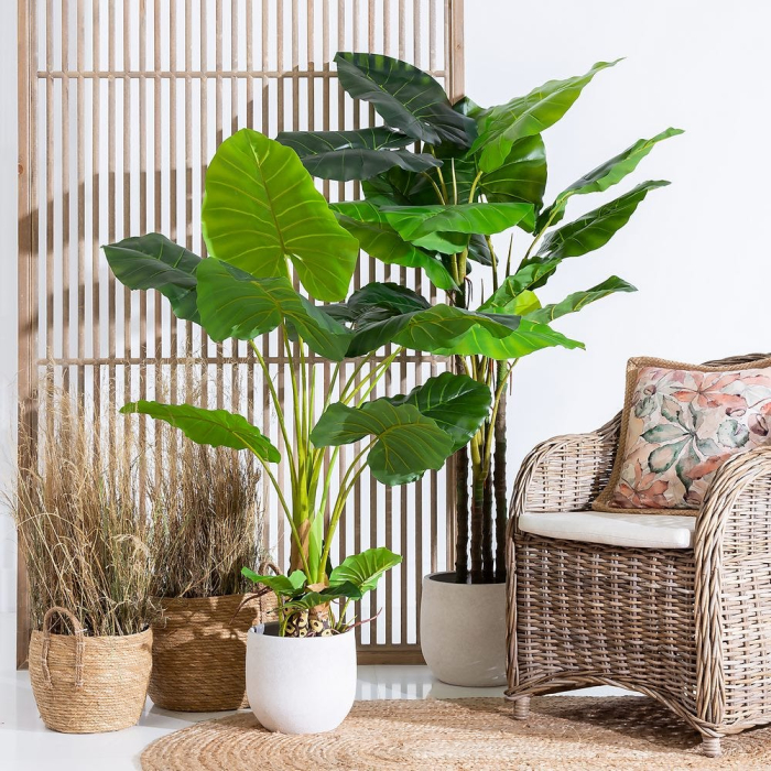 Plantă artificială Philodendron cu frunze mari și ghiveci negru [2]