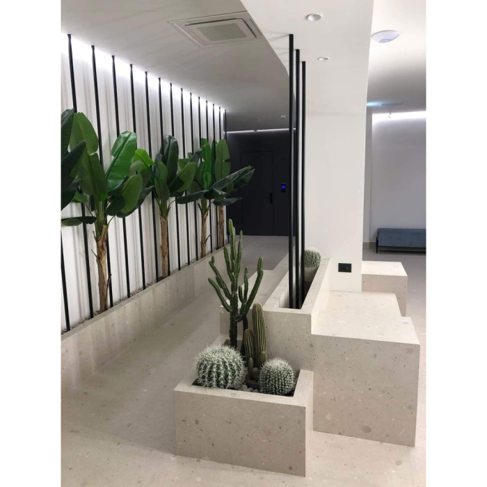 Planta decorativă artificială ghiveci alb – design modern [2]