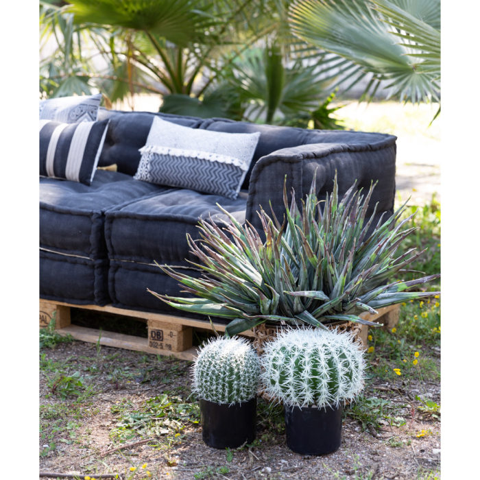 Planta decorativă artificială ghiveci alb – design modern [4]