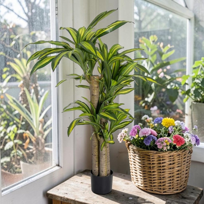 Planta artificiala Dracaena 130 cm cu aspect natural realist [2]