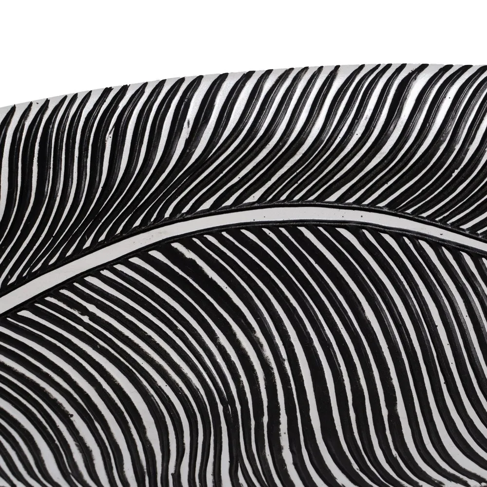 Platou Decorativ Fern Alb-Negru, 49cm - CreativDeco.ro [4]