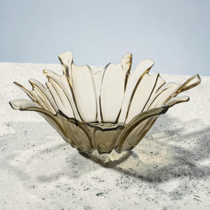 Platou Fructe Flower Sticla Verde - CreativDeco.ro [2]