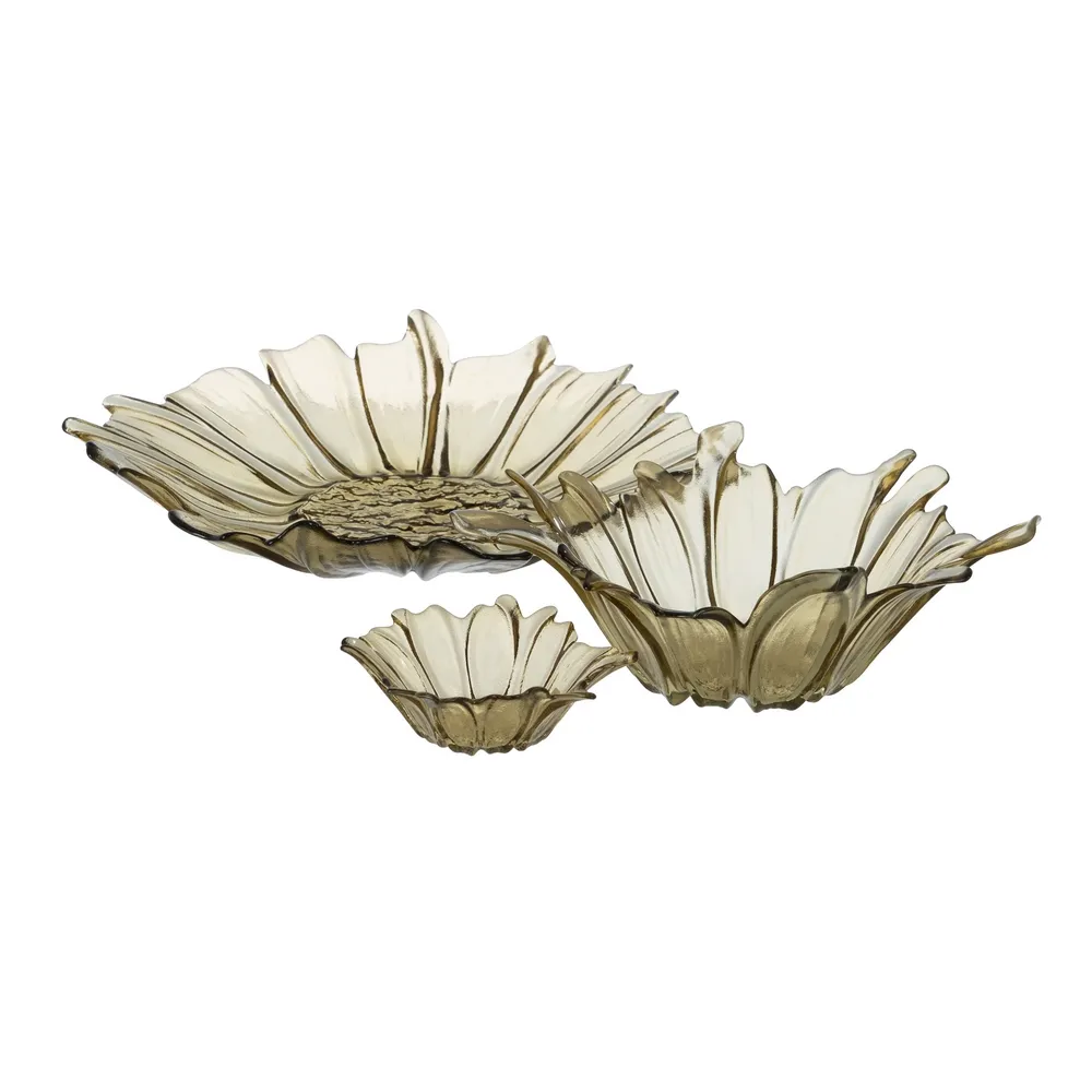 Platou Fructe Flower M Sticla Verde - CreativDeco.ro [3]