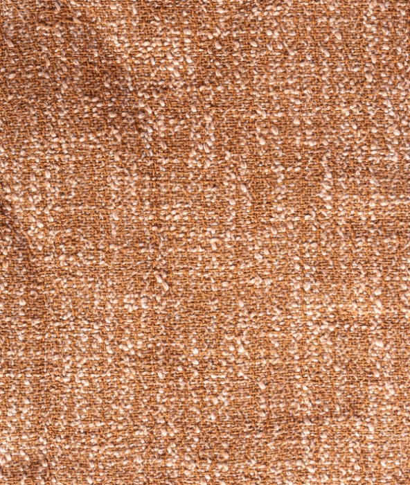 Pled 100% bumbac maro cu textura moale si franjuri decorative Blade [2]