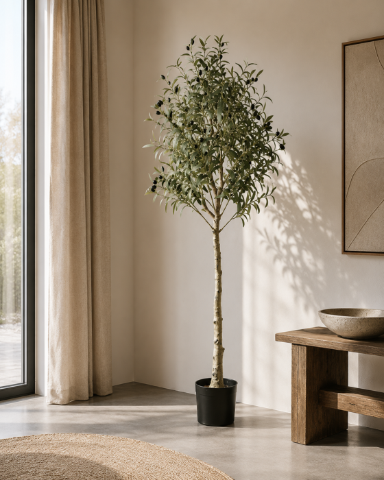 Pom decorativ artificial măslin – plantă realistă în ghiveci [2]